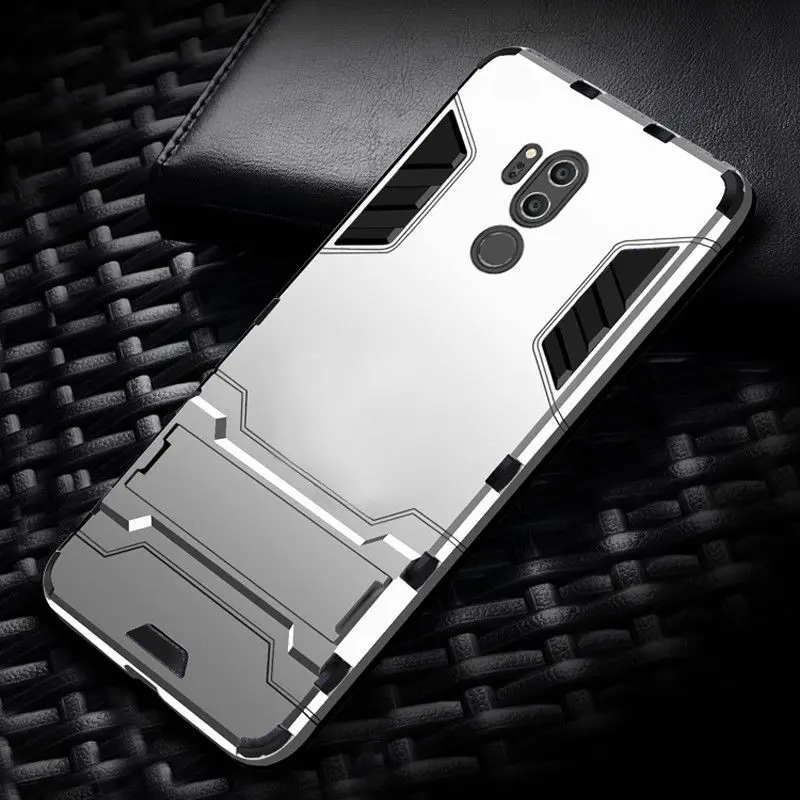 Гибридный бронированный чехол с подставкой и подставкой для LG V30 Q6, мягкий ТПУ+ Жесткий ПК ударопрочный чехол для iPhone 11 XS MAX XR для huawei