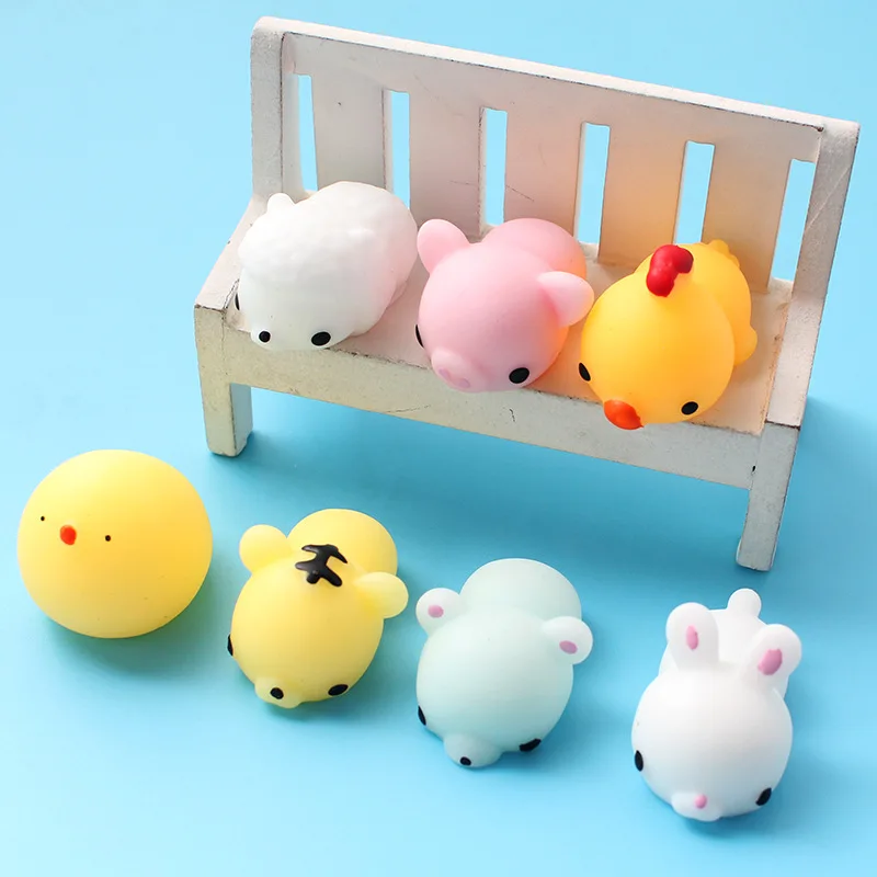 Мини игрушка животные для малыша Кот мягкий милый липкий Антистресс мяч