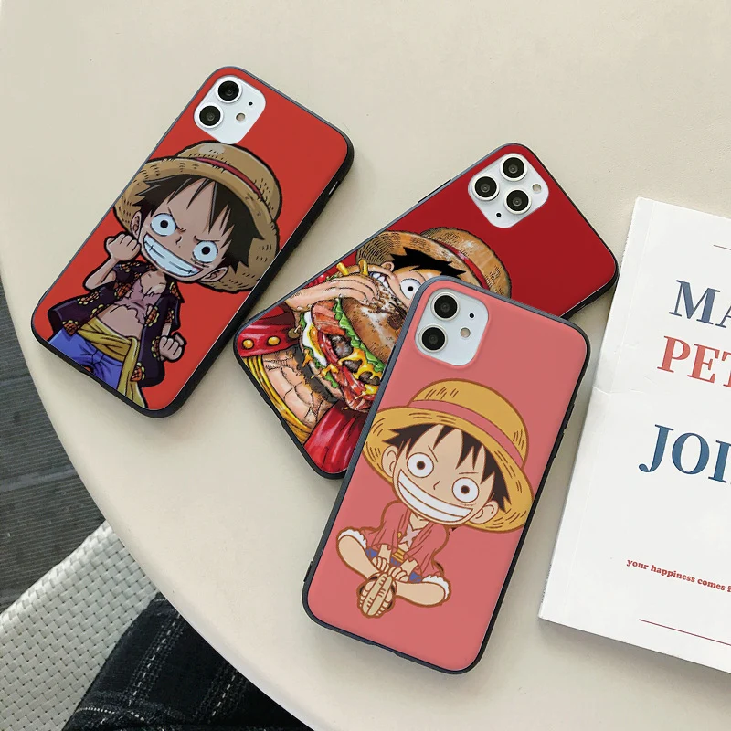 

One Piece Luffy For iphone 8 5 7 11 XR 6 Frosted Cover iphone 5S 6S 6plus XSmax 8p 7plus 7p 8plus XSmax XS 11pro max Back Coque