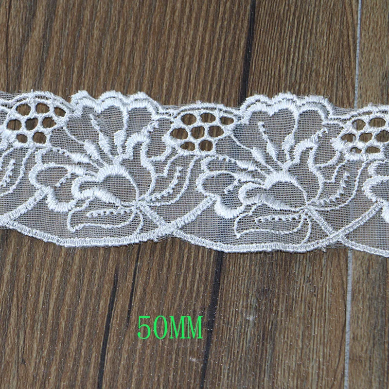 5CM 2YARD 2 ярда 7-16 см белая кружевная лента ручной работы кружевная отделка пэчворк материал пошив одежды «сделай сам» Аксессуары - Цвет: 5CM 2YARD