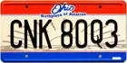 Сверхнатуральные машины знаменитостей  CNK 80Q3  Металлический штампованный номерной знак
