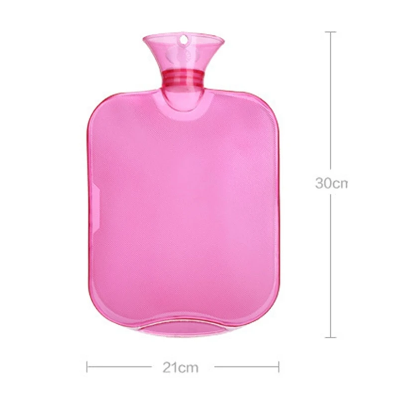 

2000ml Transparent Hot Water Bottle Thick Water Bag Bottle High Density PVC Explosion-Proof Hand Warmer