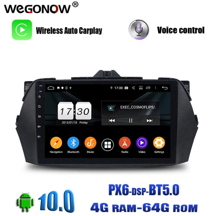 DSP 9 &quot1DIN Android 10 0 4 Гб ОЗУ 8 ядер 64 ГБ Автомобильный DVD плеер GPS карта RDS радио Wi Fi BT5.0 DVR