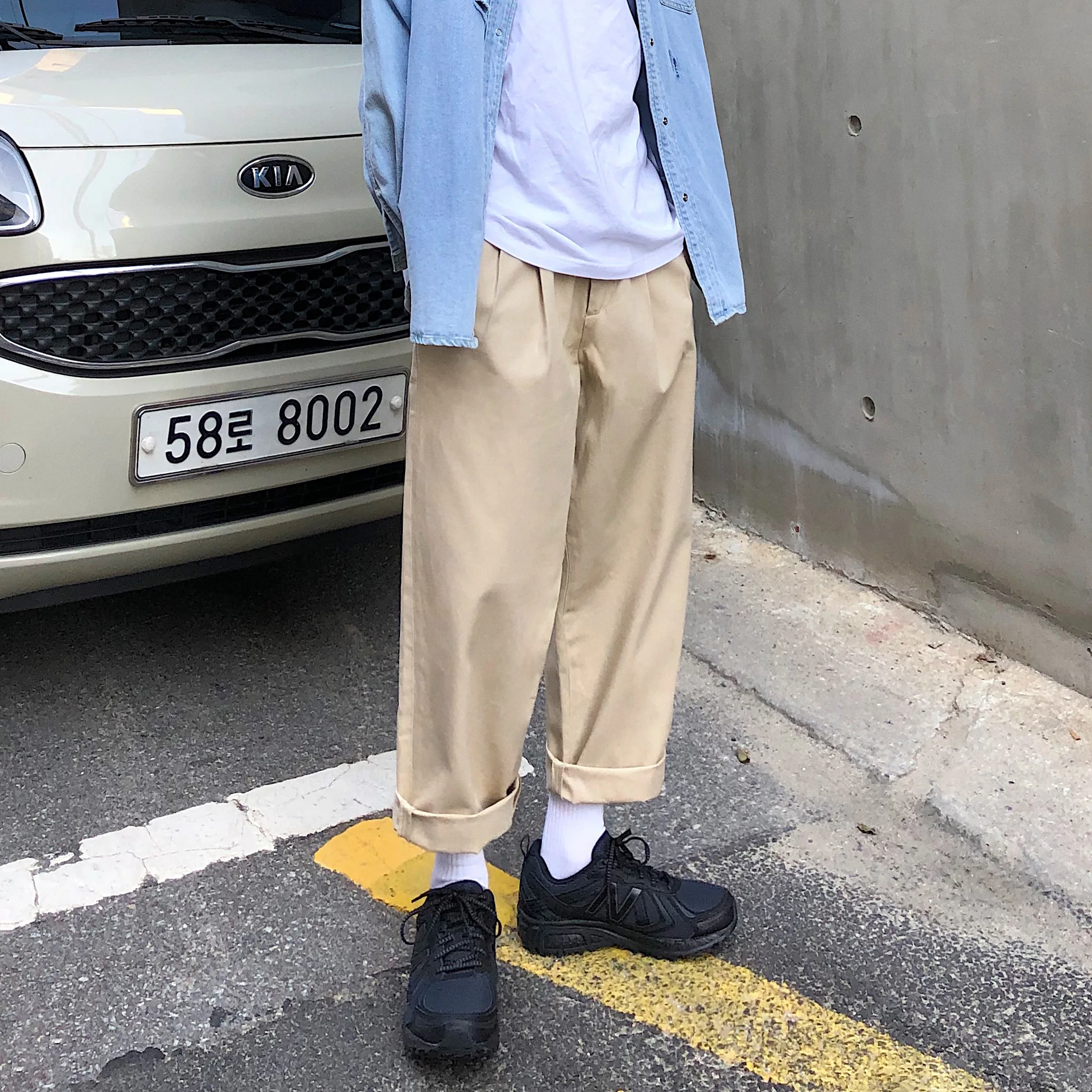 

2020 Men's Simple Leisure Mens Cotton Harem Pants Loose Fashion Trend Black Color Casual Pants Male Trousers Plus Size M-XL