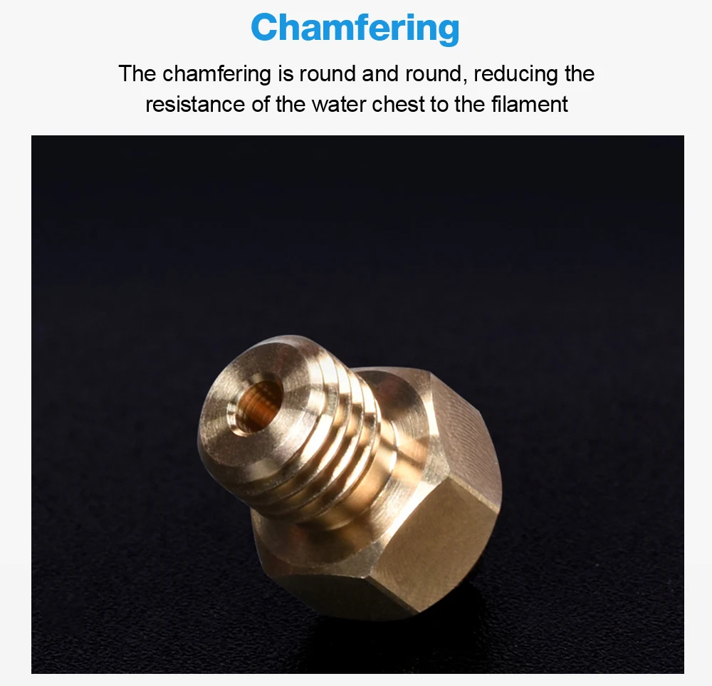 GmFive CR-10S Pro Brass Nozzle Hotend 0.2/0.4/0.6/0.8MM J-head 1.75MM Filament cr10S PRO Ender3 M6 Thread For 3D Printer