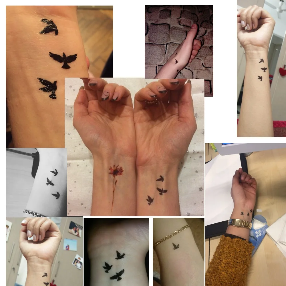 Миллион положительных отзывы Водонепроницаемая временная татуировка голубь