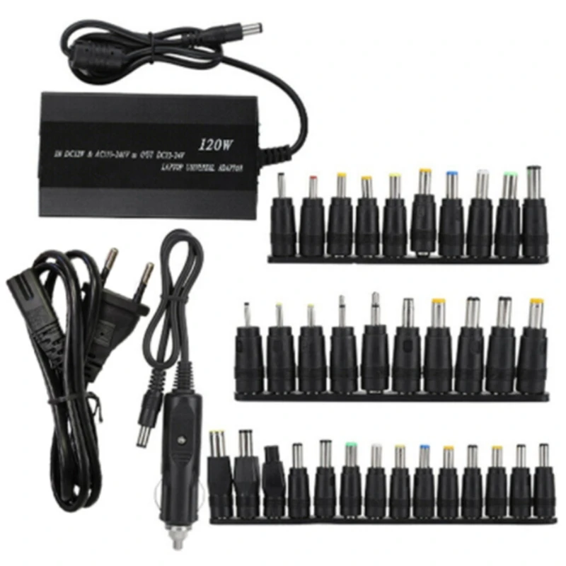 Universal 120W 34 Tips Car Home Charger Power Supply Adapter for Laptop Notebook | Chargers