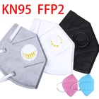 Респираторная маска ffp 2 с клапаном, многоразовая, с фильтром, синяя, серая, черная, моющаяся, ffpp2.ffp2mask fpp2 kn95 ppf2