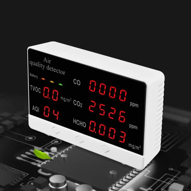 

Digital Indoor/Outdoor CO/HCHO/TVOC Tester AQI CO2 Meter Air Quality Monitor Detector Multifunctional Household Gas Analyzer