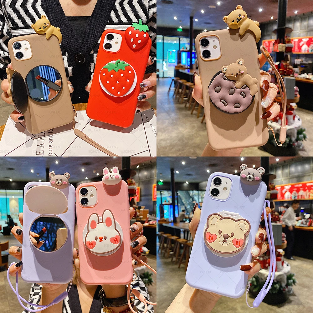 Чехол для Xiaomi Redmi 9A 9C 8A 8 7A 7 6A 6 5A 5 Plus 4A 4X Note 9S 9 8T Pro мультяшный зеркальный мягкий