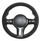 Черная искусственная кожа Чехол рулевого колеса автомобиля для BMW (M Sport) 4 серии 428i F32 F33 F36 2013-2019 5 серии F10 F11 F07 2013-2017