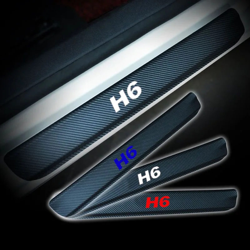 

Для Great Wall Haval H6 виниловая наклейка из углеродного волокна на дверной порог автомобиля Защитная Наклейка Автомобильные аксессуары