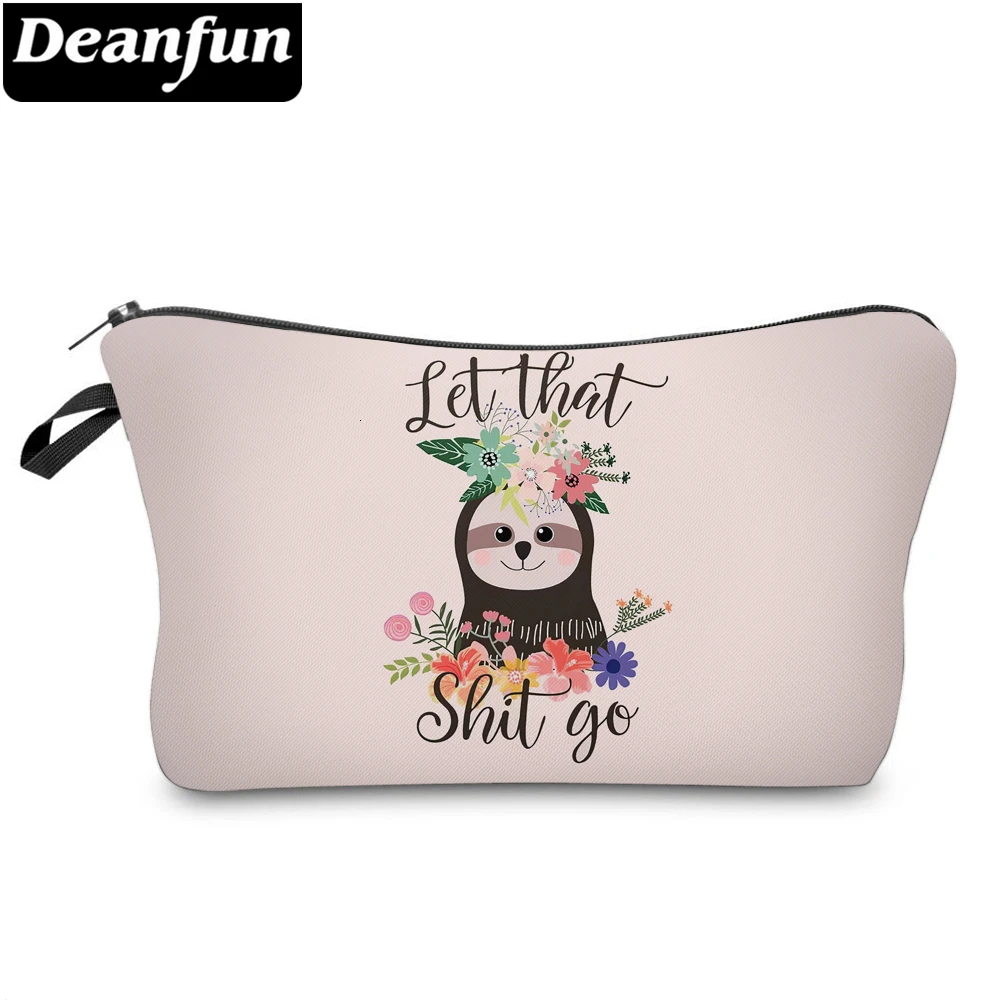 

Deanfun 3D Printing Small Makeup Bag Pink Travel Cosmetic Bag Organized Bags For Women Sloths Gifts For Girls 51814