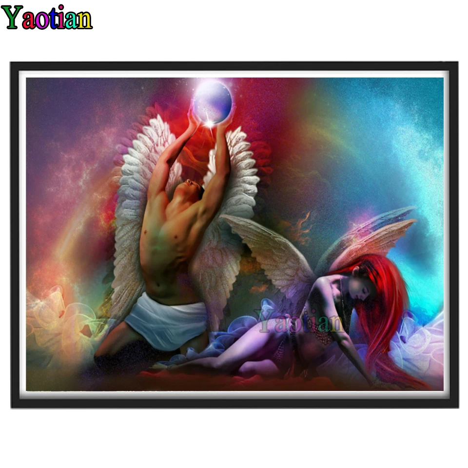 

5D Diamond Embroidery Fantasy Angel Couple DIY Diamond Painting Cross Stitch Diamond Mosaic Rhinestones Pictures Amazing Art