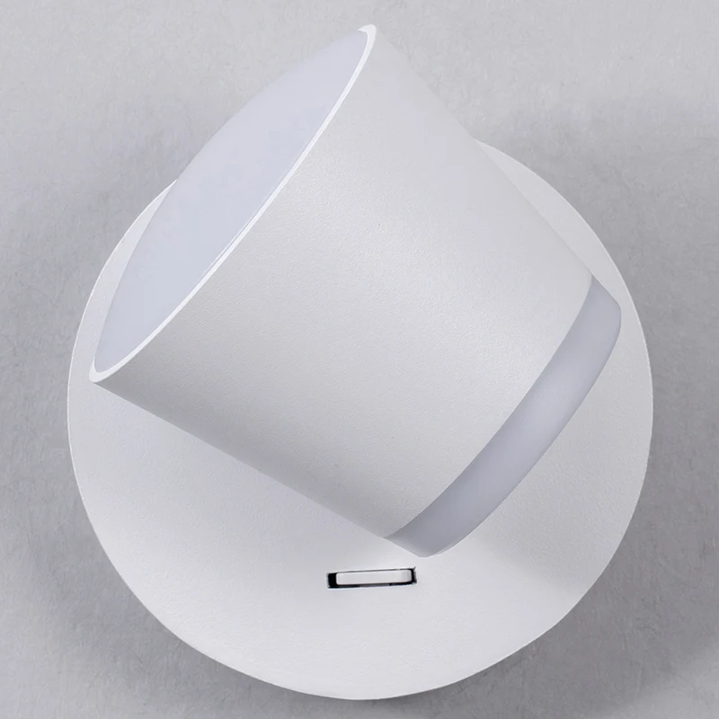 Бесплатная Поворотный Настенный светильник с переключателем прикроватны