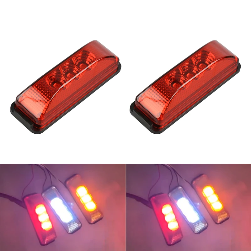 

Габаритные огни для грузовиков, прицепов, сигнальные лампы сигнала поворота, 2 шт., светодиодные, боковые, габаритные фонари, 12 В, 24 В