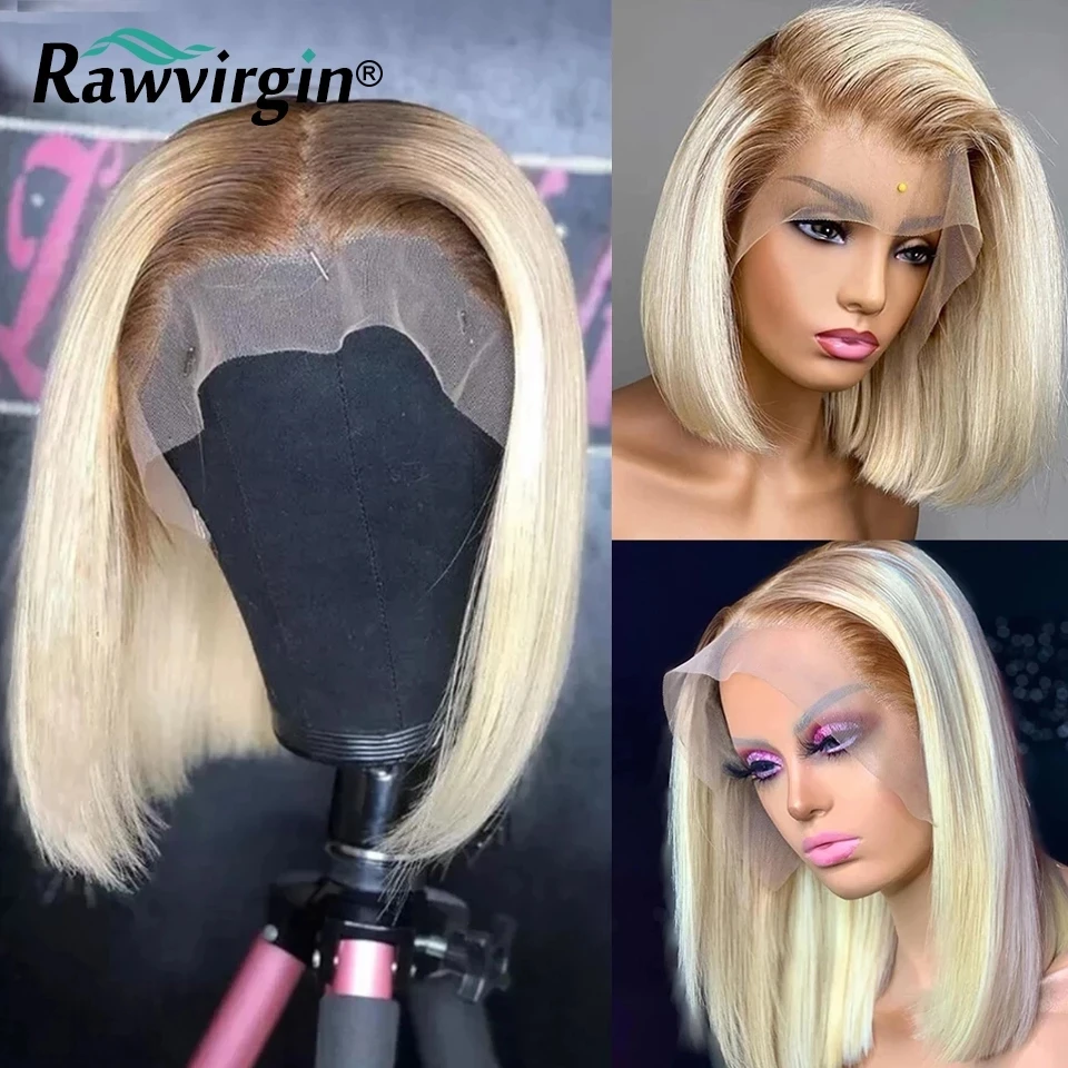 

Парик из натуральных волос, медовый блонд, прямой, высокая плотность, 250%, T4, 613