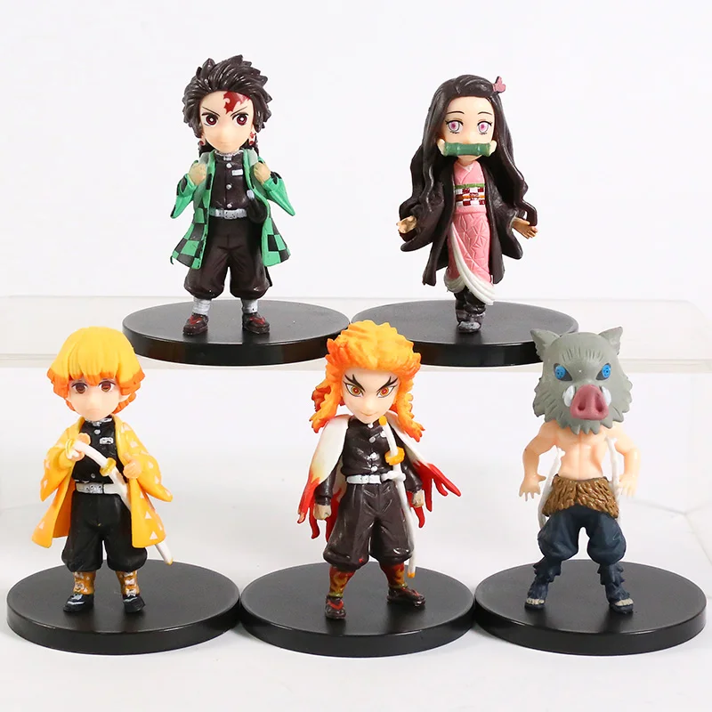 

Demon Slayer Anime Figure Rengoku Kyoujurou Kochou Shinobu PVC Model Doll Kimetsu No Yaiba Toy Kids Gift Set