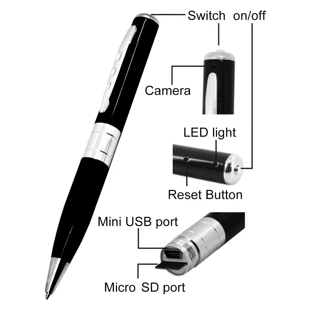 

Изысканная портативная компактная бизнес портативная записывающая ручка супер мини DV 1080P для ПК камера видеобщение веб-конференций
