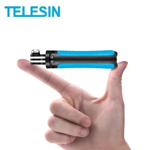 telesin mini hand selfie stick tripod cell phone clip for gopro hero 7 8 9 for osmo action xiaoyi sjacam for camera accessories free global shipping
