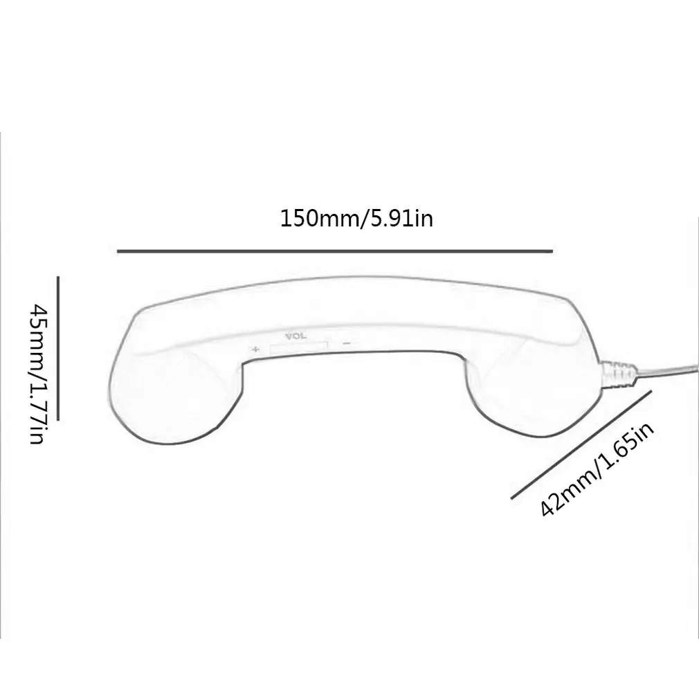 

Classic Vintage Design Radiation Protection Phone Handset Mini Mic Speaker Phone Call Receiver for iPhone