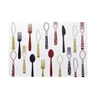 Водонепроницаемый коврик для стола, пластиковый термостойкий Коврик, креативный Печатный коврик для места, коврик для чаши, коврик для кастрюли, прямоугольный полипропиленовый теплоизоляционный коврик