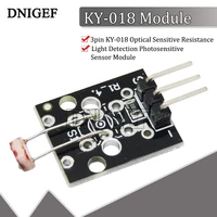 DNIGEF 3Pin KY-018 Optical Sensitive Sensor Module Resistance Light Detection Photosensitive Sensor Module DIY Kit