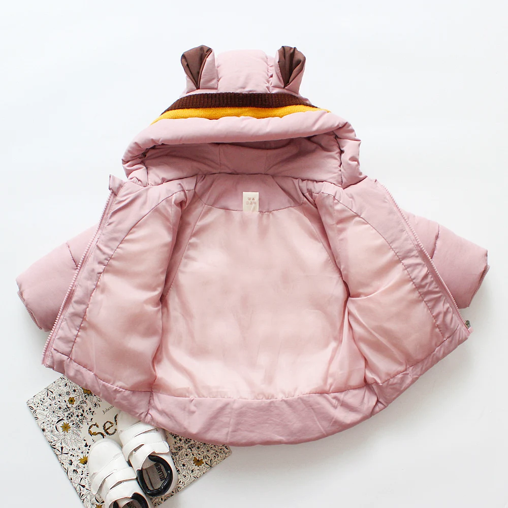 Плотное теплое детское зимнее пальто Верхняя одежда с хлопковой подкладкой для