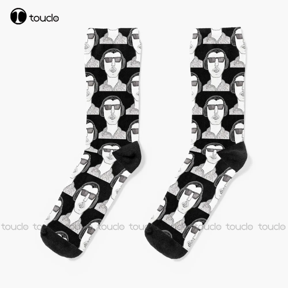 

Succession // Kendall Roy #1 // Illustration Socks Mens Black Crew Socks Christmas Gift Custom Unisex Adult Teen Youth Socks