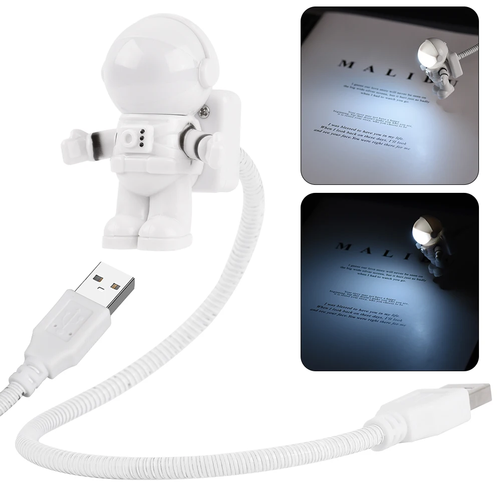 

Creative Spaceman Astronaut Mini Lamp LED Flexible USB Light Table Night Light For Adjustable Laptop PC Notebook Reading Light