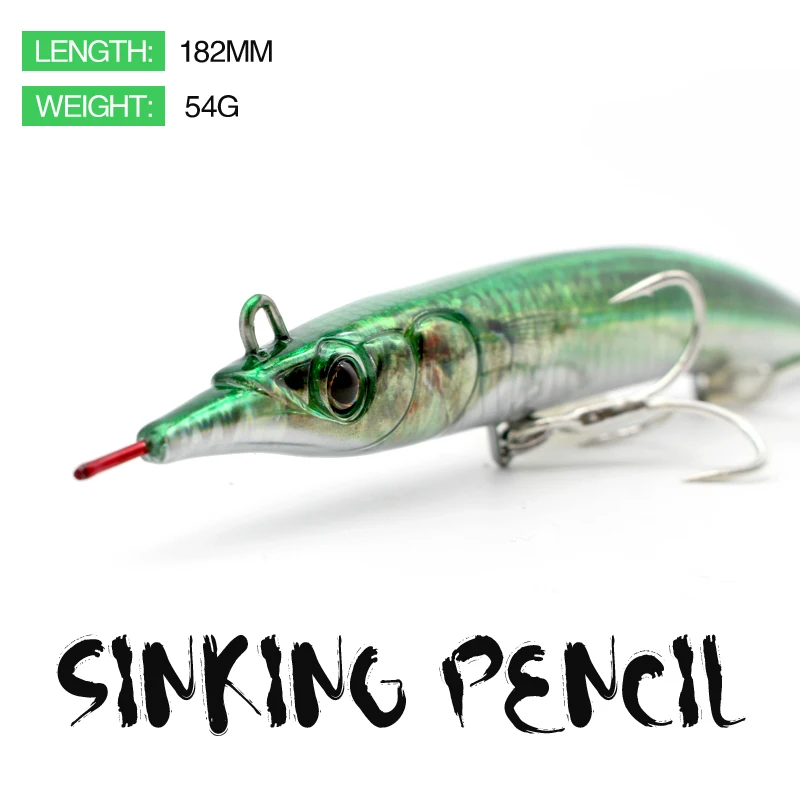 

54G 182Mm Sinking Pencil Fishing Lure Stickbait Wobblers Topwater Baits Long Casting Hard Lure for Fish Seabass Jigging