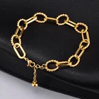 Amaiyllis 18K золота в минималистском стиле толстая цепочка браслет персонализированные панковские геометрические браслет браслеты ювелирные изделия для женщин, ювелирное изделие, подарок