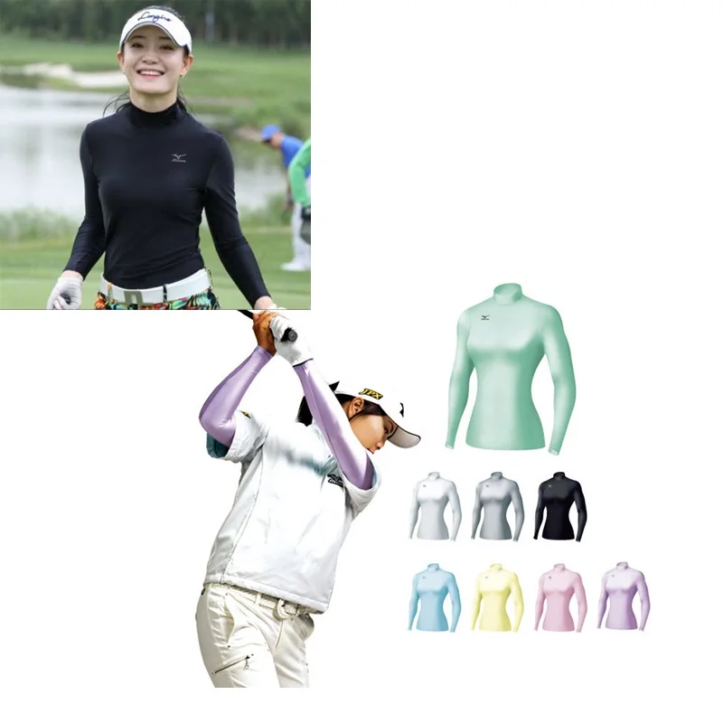 

Golf Clothing Ice Silk Sunscreen Long Sleeve T-shirts Women's Anti-ultraviolet Slim Breathable Golf Top M-XL