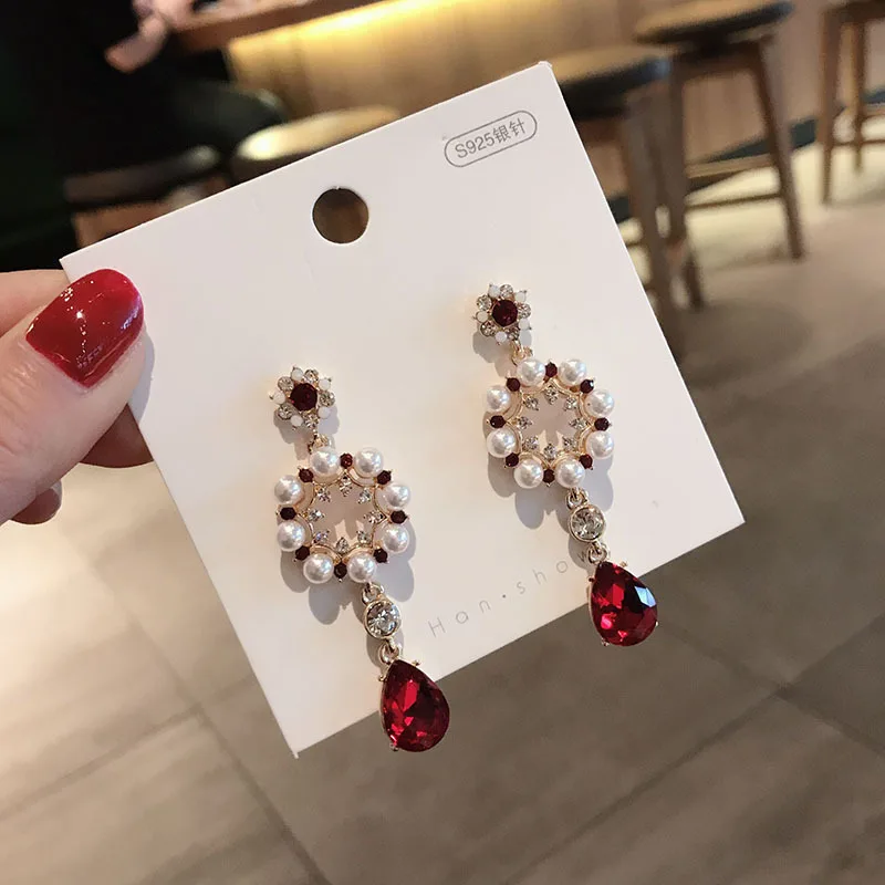 Новое поступление 2019 винтажная Капля воды женские серьги-подвески симметричные