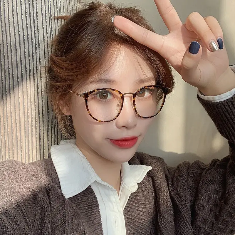 

Retro Fashion Women Glasses Anti Blue Ray Computer Round Eyeglass Men Blue Light Blocking Lady Eyewear Optical Big Frames очки