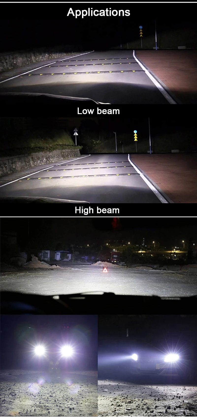 H 1 4 7 11 LED Cars Headlights Bulb 36W Waterproof 6000K COB Autos Lamp 3800LM 12-24V Personality modeling Light