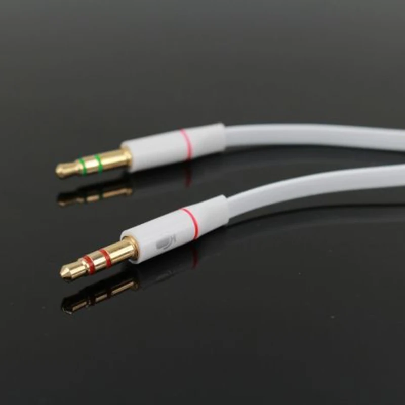 Кабели разделения звука Red/Black/White 3.5 мм с двумя мужскими разъемами и женским разъемом, высокого качества, с разъемом для стереогарнитуры с микрофоном Y Splitter Cable on.