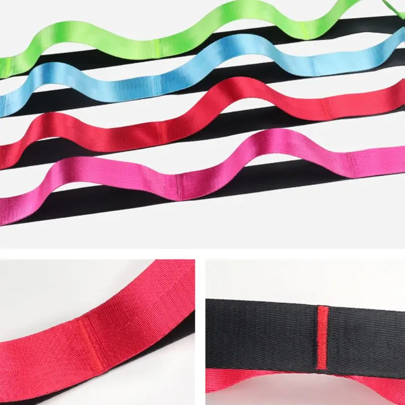 

Indoor Fitness Elastic Yoga Strap 12 Loops Adjustable Exercise Band Stretching Belt for Physical Therapy Workout Pilates