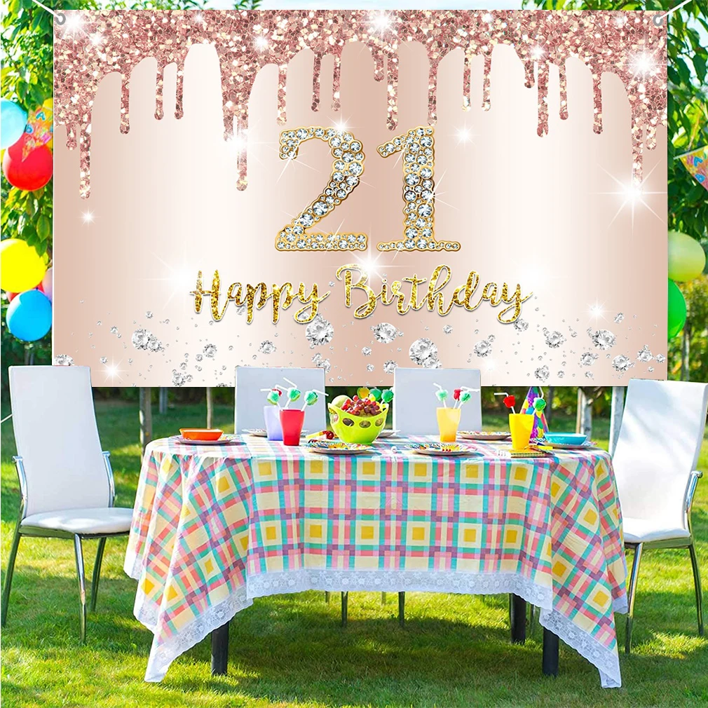 Украшение для дня рождения фон блестящие золотые точки розовые и праздничные