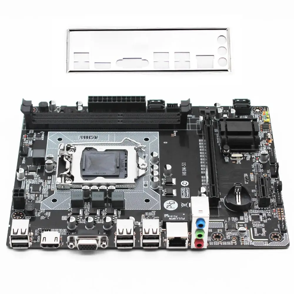 LGA 1155 H61 материнская плата двухканальная DDR3 ПАМЯТЬ микро atx интегрированная