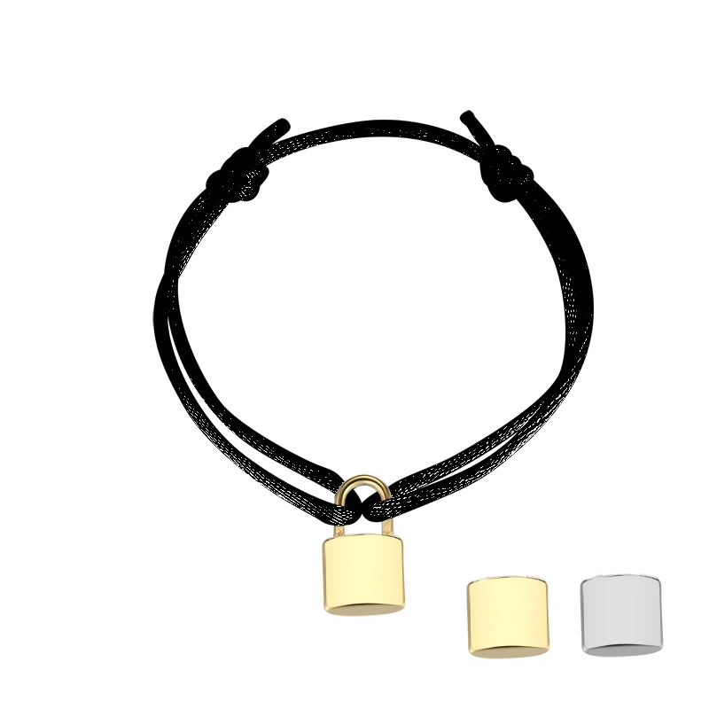 

New Classic Fashion Adjusstable Braided Rope Bracelet Lock Popular Element Couple Bracelets For Men And Women Jewelry Gifts