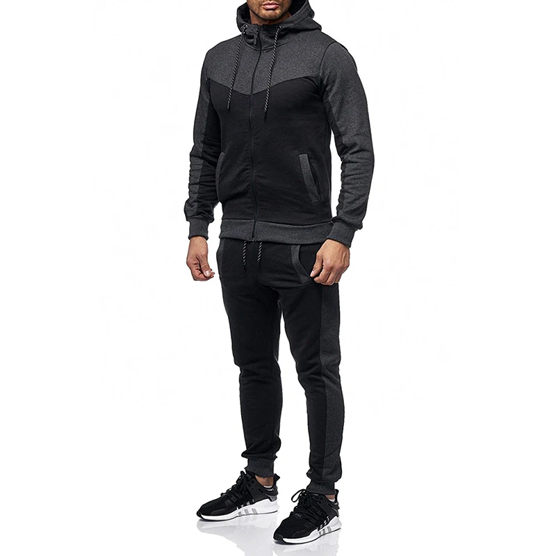 

Men's Tracksuit Set 2021 Autumn Men New Fashion Sweatshirt Set Male Jogger Sportswear Suit Man Hoodies Pants Zipper Sports Suit