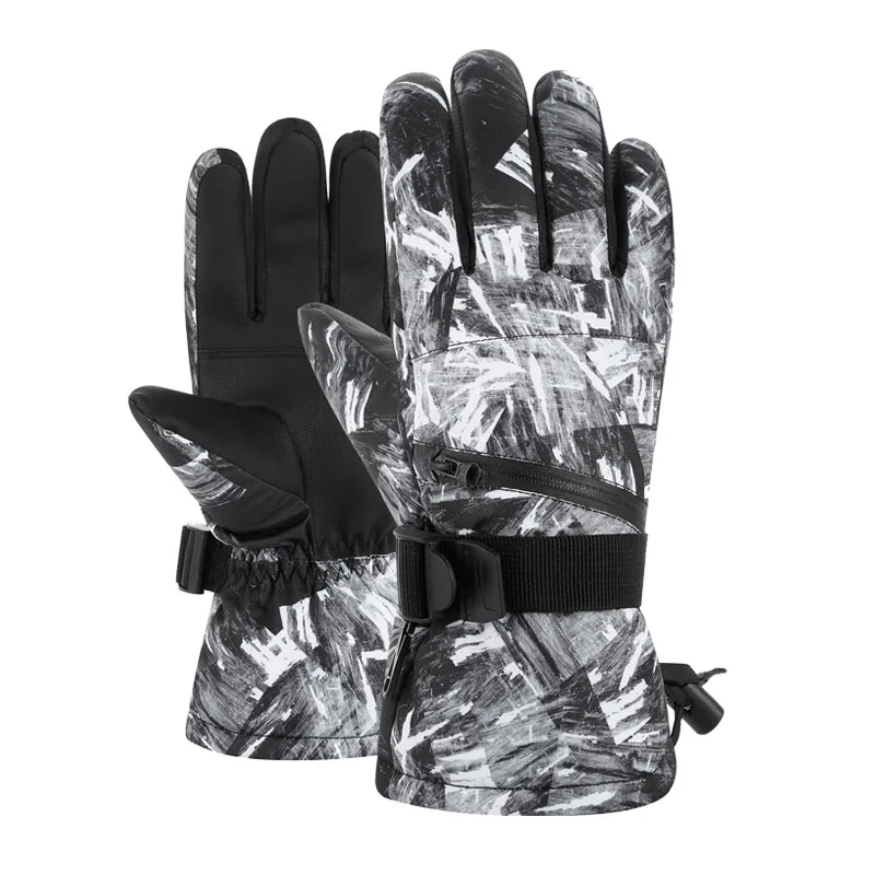 

Профессиональные лыжные перчатки, флисовые зимние теплые перчатки для сноуборда с сенсорным экраном, ультралегкие водонепроницаемые терм...