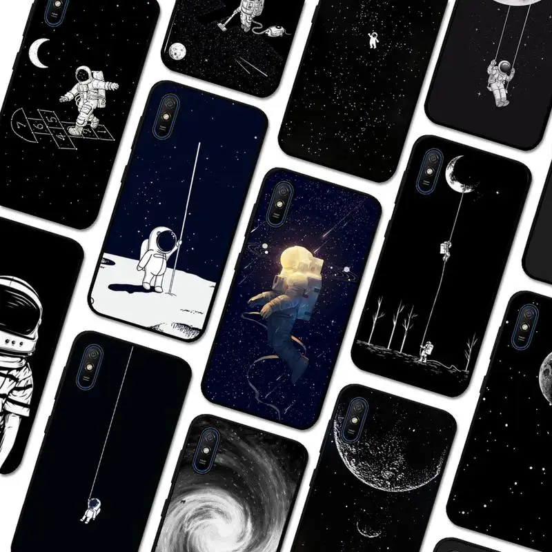 

Space Moon Earth Phone Case For Redmi 9A 8A 7A 7A 7 6A 5A 5 Plus 4X S2 GO K20 K30 6 Note 8 9 Pro Cover