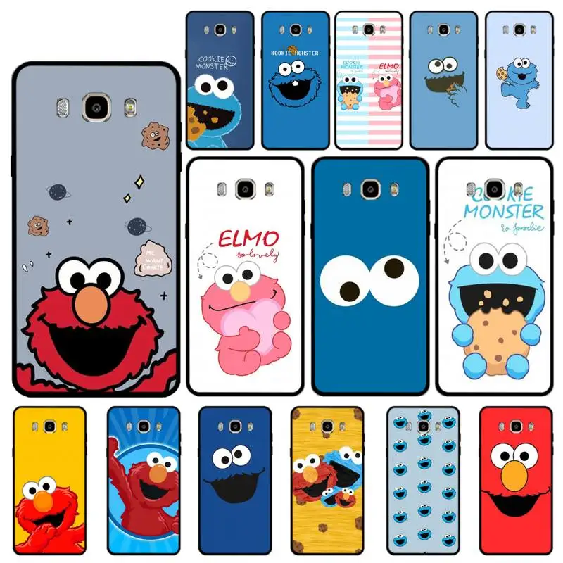 

FHNBLJ Cute Sesame Cookie Monster Phone Case for Samsung J 4 5 6 7 8 prime plus 2018 2017 2016 J7 core