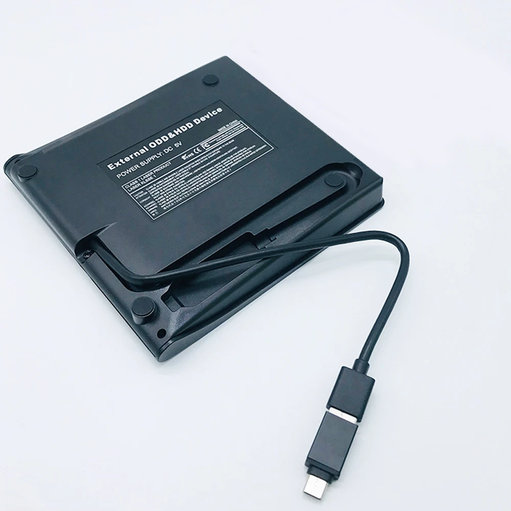 Внешний чехол 12 7 мм Type C + USB 3 0 для Blu-Ray DVD/CD-ROM ноутбука настольного ПК оптического