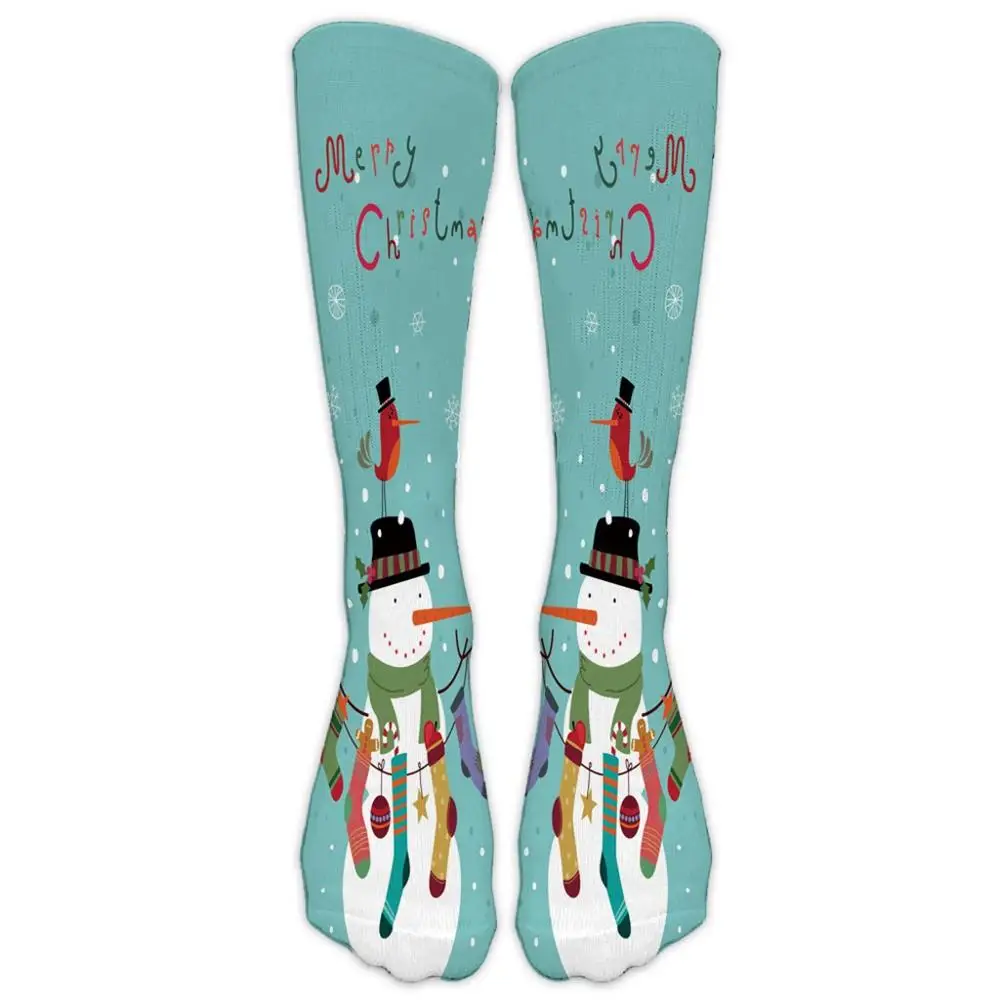 Длинные носки женские Рождественские теплые плотные повседневные рабочие