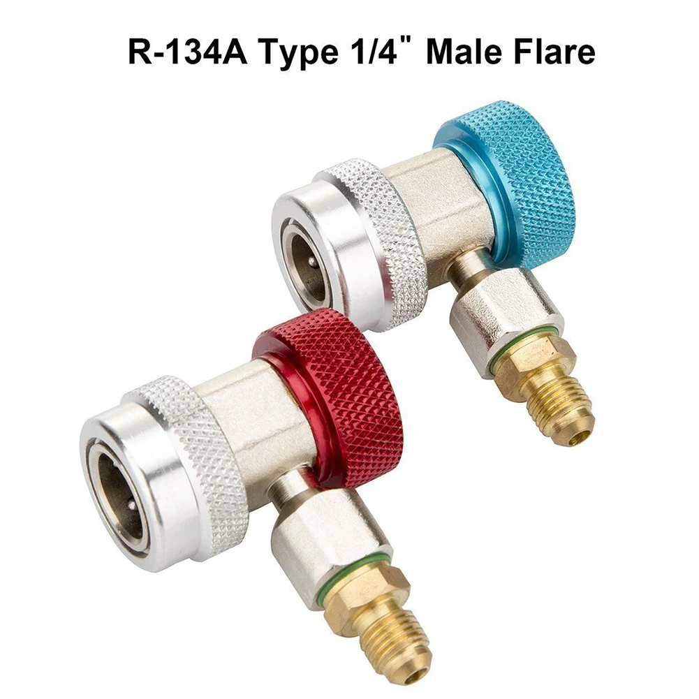 Adjustable Refrigerant Durable Connector High Low Car Quick Accessories Male Port With Cap Adapter Air Condition Coupler |