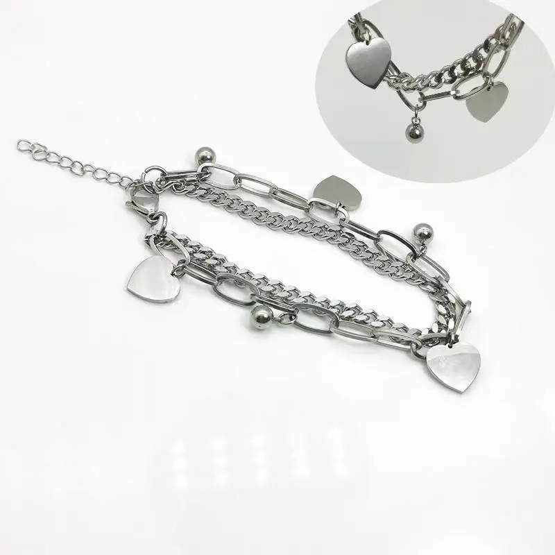 Модный многослойный браслет в стиле хип хоп из титановой стали ретро для мужчин и