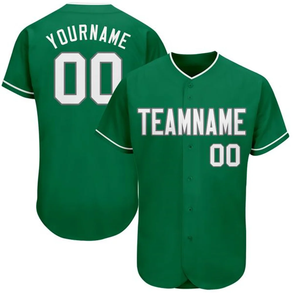 Custom Baseball Jersey Team Name/Number Printed Mesh Washable Breathable Soft Full Button Sportswear for Men/Lady/Kids Big size